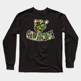 Camelflage funny merch for camels lovers, army lovers, camouflage lovers Long Sleeve T-Shirt